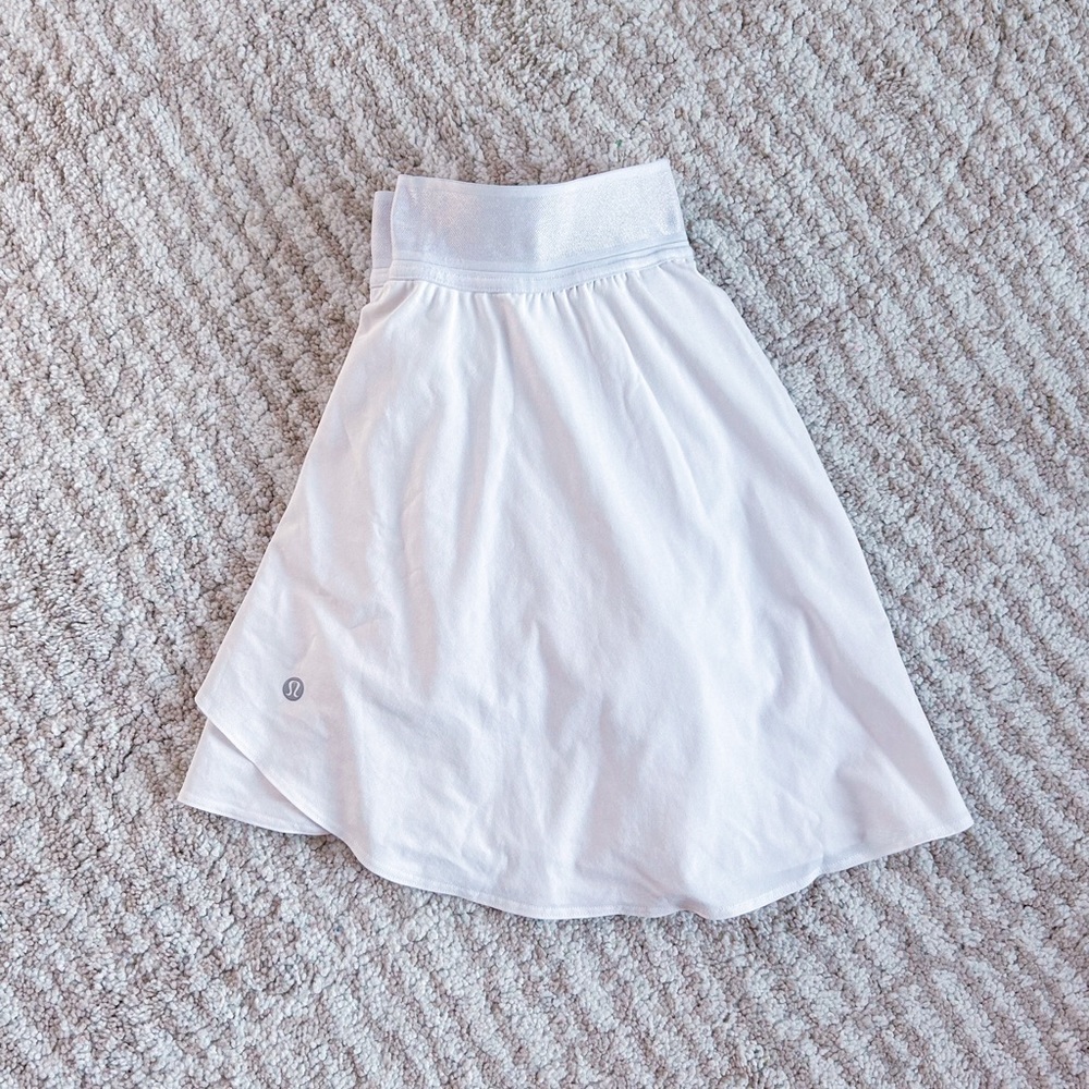 lululemon white court rivals skirt size 8 long